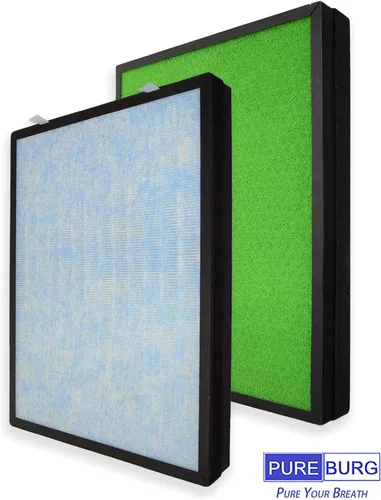 Vista 4 de PUREBURG HSP002 Filtro de repuesto compatible con Hathaspace HSP002 Smart True 2.0 purificador de aire, 1 paquete H13 HEPA carbón activado 3 etapas