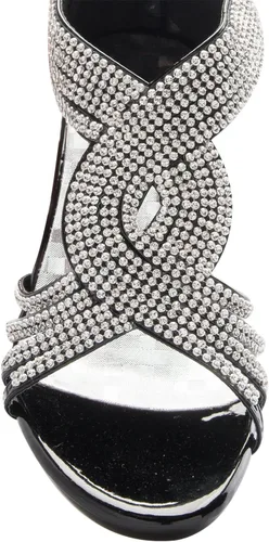 Vista 5 de sandalias de tacón bajo para mujer, con tiras y diamantes de imitación