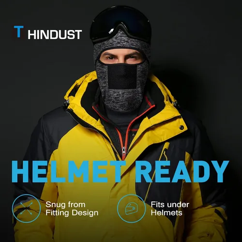 Vista 6 de THINDUST Winter Balaclava Ski Mask for Men Women, Thermal Fleece Windproof Breathable Full Face Mask Neck Warmer