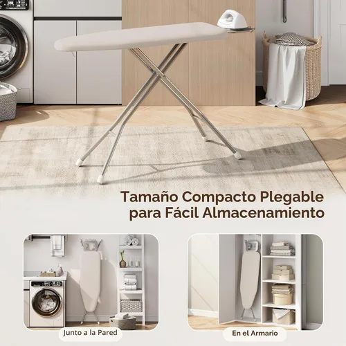 Vista 8 de Yaheetech Tabla de planchar de 43 x 14 pulgadas con soporte de hierro