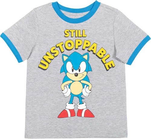 Vista 4 de SEGA Sonic The Hedgehog LittleBig Boys - Paquete de 3 camisetas gráficas