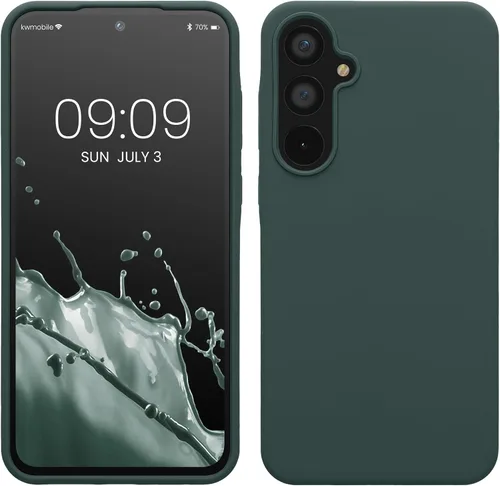 Vista 108 de kwmobile Funda Compatible con Samsung Galaxy A14 5G - Funda de teléfono de TPU y silicona con acabado suave - Verde Lima