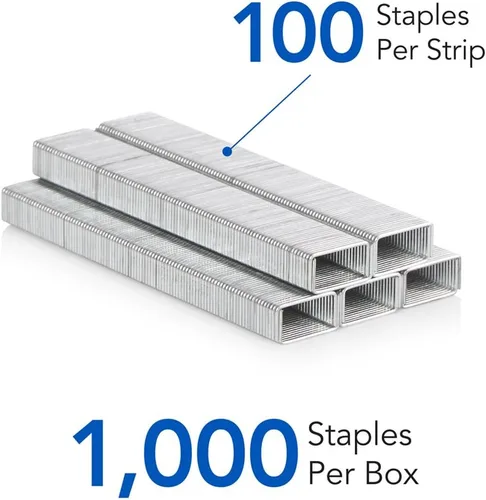 Vista 4 de Swingline Staples, Heavy Duty, 1/4" Length, 25 Sheet Capacity, 100/Strip, 1000/Box, 1 Pack (35314 )