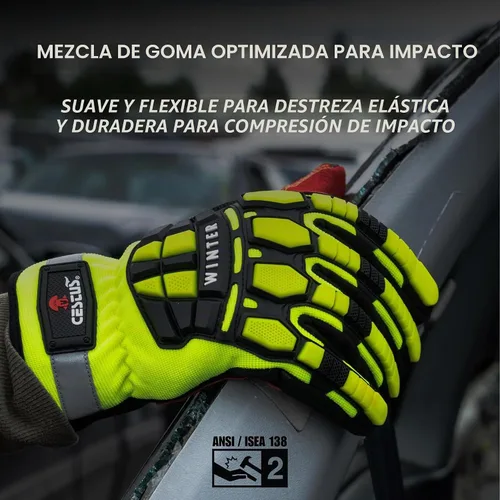 Vista 4 de Cestus 5207, Winter Impact Work Gloves, Insulated, Waterproof, ANSI Cut A9
