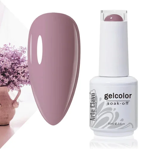 Vista 60 de Arte Clavo Pearlescent Nude Gel Nail Polish 15ml - HEMA Free Soak off UV LED Nail Gel for Manicure, DIY Nail Art, Home Salon Use 11029