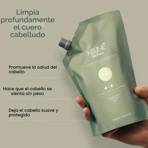 Vista 3 de KEUNE So Pure Clarify - Recambio de champú, sin sulfato, 13.5 onzas líquidas
