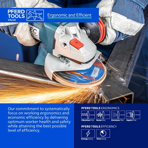 Vista 7 de PFERD POLIFAN® Disco Flap 4-1/2" x 7/8" Plano PSF-Extra, Circonita, Grano 40 (Paquete de 1) - Parte 60458