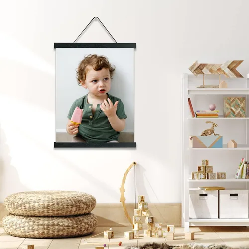Vista 6 de YK artwood Impresiones de lienzo personalizadas con tus fotos de 8 x 10 pulgadas, imágenes personalizadas a lienzo para amantes, familiares, niños