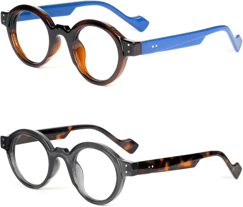 Vista 9 de Round Small Frame Reading Glasses for Women Readers for Men Blue Light Blocking Retro