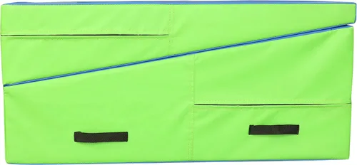 Vista 3 de PRISP Alfombrilla plegable inclinada para gimnasio, extra larga, 71 x 30 x 14 pulgadas, con cuña para niños