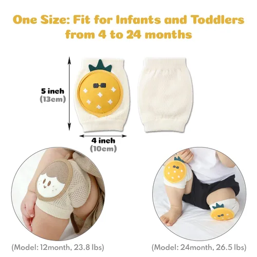 Vista 6 de Almohadillas protectoras para rodillas para bebés (piña)
