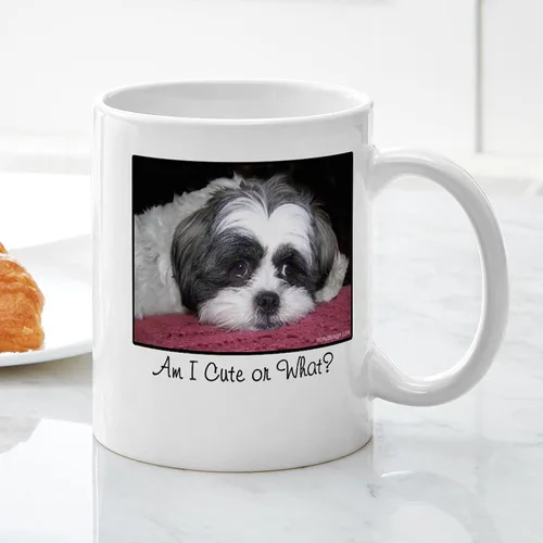 Vista 5 de CafePress Cute Shih Tzu Dog Mugs - Taza de café de cerámica de 11 oz (11.0 fl oz)