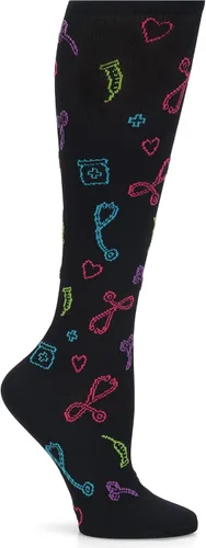 Vista 7 de Nurse Mates Calcetines de pantorrilla para mujer Compresión de 12-14 mmHg Soporte y comodidad superiores 1 par Tinte espacial Aqua Breeze