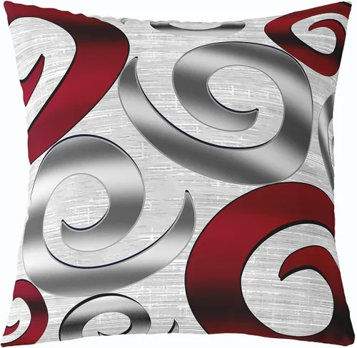 Vista 33 de Funda de almohada moderna con estampado de líneas geométricas de doble cara de 16 x 16 pulgadas, funda de almohada cuadrada suave con remolinos