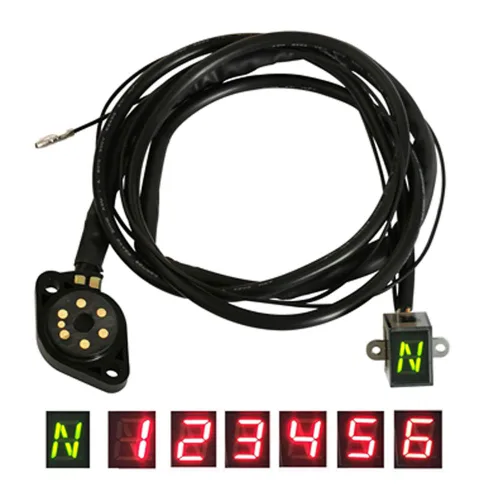 Vista 3 de KIMISS - Indicador digital de engranajes para motocicleta, sensor de cambio de marchas, impermeable, medidor digital, pantalla LED, universal