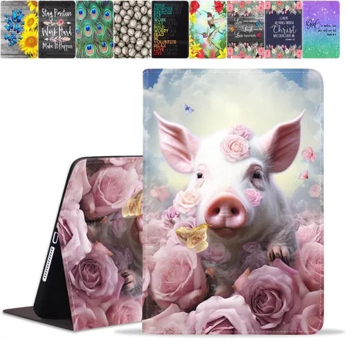 Vista 42 de Funda para Samsung Galaxy Tab A8 de 10.5 pulgadas (SM-X200/X205/X207), funda de piel sintética premium con función de encendido automático
