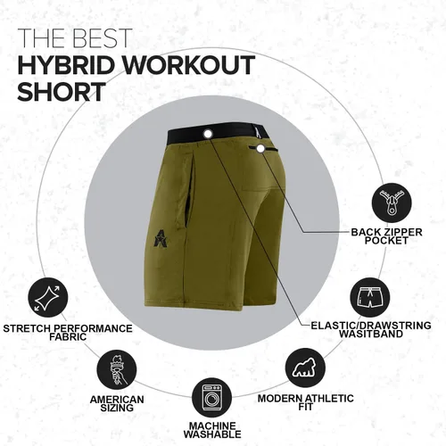 Vista 3 de Anthem Athletics - Evolflex 7 Inch Workout Shorts for Men, Gym Shorts 7", High-Performance Workout Shorts, Athletic Shorts