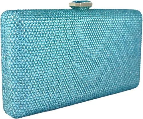 Vista 3 de Boutique De FGG Elegantes bolsas de noche de cristal para mujer, caja de fiesta formal, bolso de mano para boda, diamantes de imitación, bolso