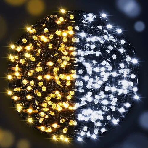 Vista 10 de AmyHomie - Luces de Navidad de blanco cálido, 32.9 m, 300 LED, enchufables, 8 modos, luces de hadas impermeables para guirnaldas, para árbol
