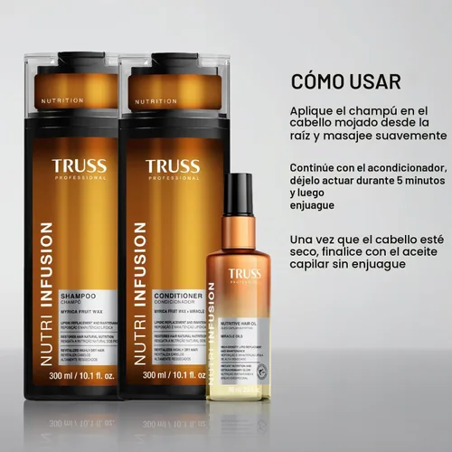 Vista 4 de TRUSS Nutri Infusion Champú para el cabello con cera de fruta Myrica, 10.14