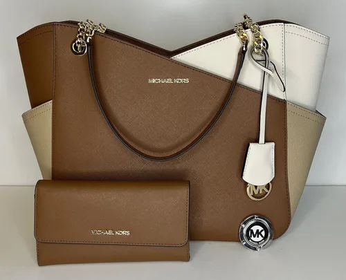 Vista 2 de Michael Kors Jet Set - bolsa de hombro para viaje con cadena grande cartera triple Michael Kors Jet Set