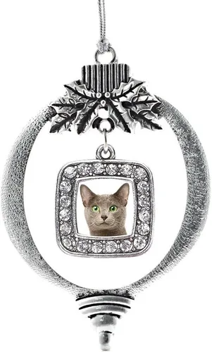 Vista 42 de Inspired Silver - Bon Voyage Cruise Ship Charm Ornamento – Adornos navideños cuadrados de plata con joyas de circonita cúbica