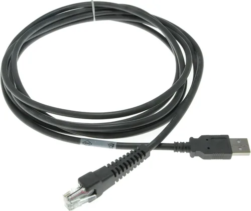 Vista 4 de Arkscan Cable USB compatible con escáneres de código de barras Zebra Motorola y Symbol modelo CBA-U01-S07ZAR (6.6 ft/6 pies planos)