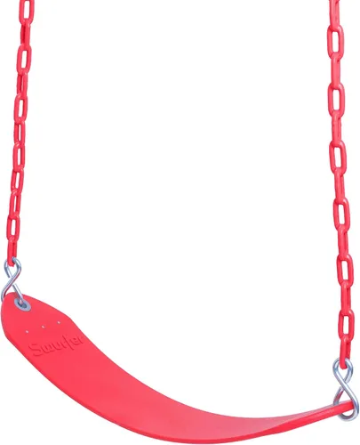 Vista 9 de Swurfer Paquete de 2 cinturones clásicos para parque infantil, con revestimiento de goma sin pellizcos, cadenas colgantes de metal de 66 pulgadas