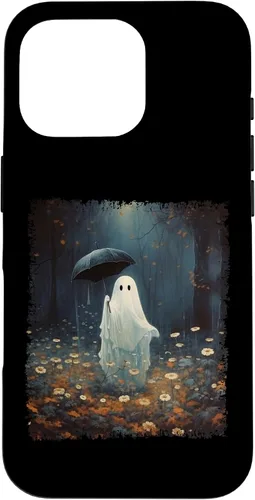 Vista 19 de Carcasa gótica para iPhone 11 con diseño de fantasma espeluznante en el bosque