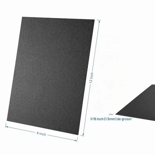 Vista 4 de KAITELA - Lámina de plástico ABS de 8" x 12" x 0.060" de grosor, color negro, moldeable, flexible, panel termoplástico de 1/16" de grosor (1.5mm)