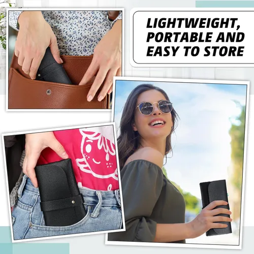 Vista 5 de Nuogo Paquete de 30 fundas para lentes, estuche suave para lentes de sol, bolsa portátil de piel sintética para mujeres y hombres