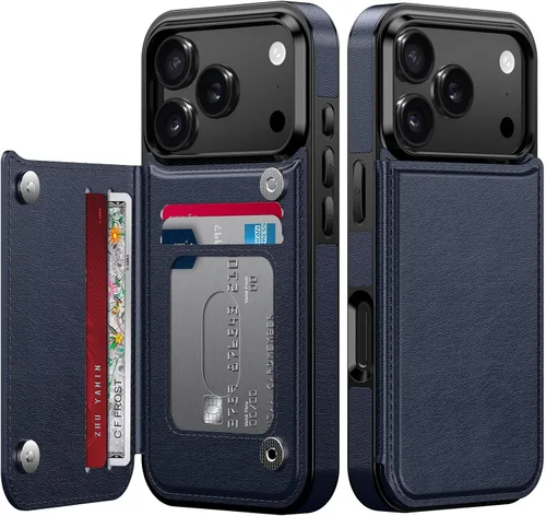 Vista 154 de LETO para iPhone 15 Pro Funda tipo cartera - Tapa tipo folio con patada - Diseños de moda - Tarjetero - Funda protectora para mujeres y niñas - 6.1