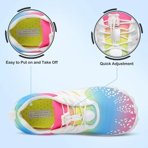 Vista 6 de L-RUN - Zapatos deportivos para el agua, calzado acuático unisex con sensación descalza para natación, senderismo, caminar