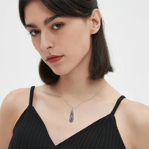 Vista 18 de Collar con colgante de urna de cenizas de cremación y árbol de la vida para mujer, plata de ley US1