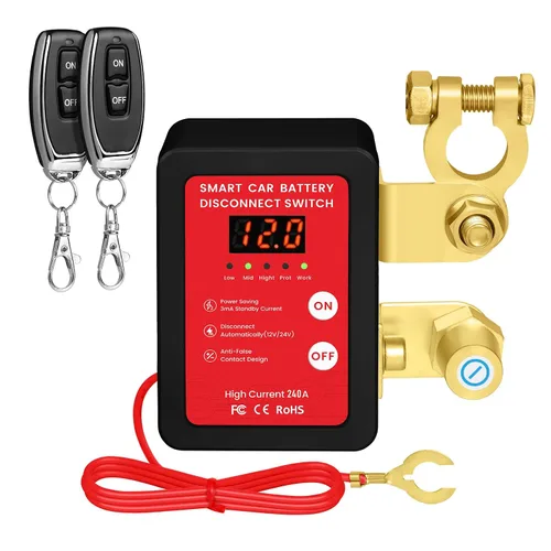 Vista 3 de Interruptor Inteligente de Desconexión de Batería de 12V con Control Remoto - Perfecto para Automóviles, Camiones, Casas Rodantes y Vehículos Todo