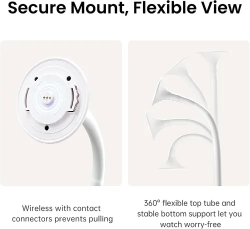 Vista 9 de Monai Baby Monitor with Camera and Audio, 3K UHD, 6X Zoom, WiFi Video Monitor for Room or Travel, Pan 350° Tilt 65°, AI Cry Detection, Virtual