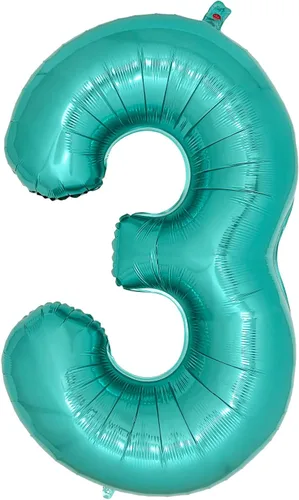 Vista 11 de Globos de color verde azulado con el número 0 de 40 pulgadas, globos grandes de papel de aluminio azul turquesa para mujer, decoraciones
