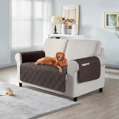 Vista 38 de TAOCOCO Fundas impermeables para silla para mascotas y perros con respaldo antideslizante, fundas para asiento de silla con bolsillo lateral
