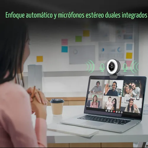Vista 6 de Cámara web de transmisión Angetube con micrófono: cámara web USB de 1080P 60FPS con luz de anillo y control remoto - cámara web HD con zoom digital