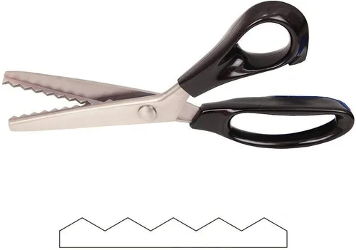 Vista 10 de Tijeras profesionales de costura para costura, tijeras profesionales de acero inoxidable con agarre cómodo, cuchillas dentadas y festoneadas