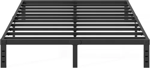 Vista 9 de Base de cama Twin-XL de metal, no necesita sommier, plataforma de 12 pulgadas sin ruido en color negro, de fácil montaje, soporte de láminas