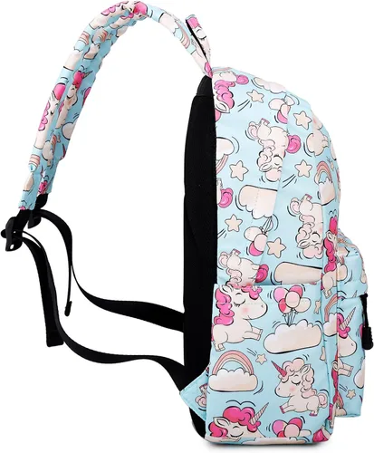 Vista 4 de Abshoo mochila ligera infantil de unicornio, bolsa para la escuela, bolsa para niñas