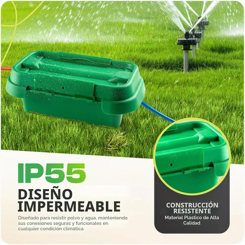 Vista 5 de SOCKiTBOX – La caja de conexión original resistente a la intemperie – Caja de cable de alimentación eléctrica para interiores y exteriores para Verde