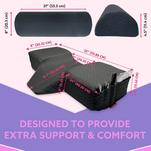 Vista 3 de Almohada de cabeza + almohada de piernas Almohada curvada de espuma viscoelástica con soporte para cuello y espalda Almohada de refuerzo