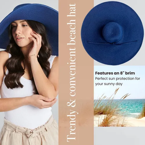 Vista 6 de San Diego Hat Company Ultrabraid Sombrero con ala extra grande, para mujer.