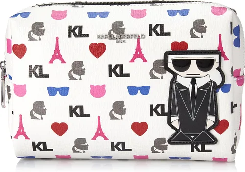 Vista 10 de KARL LAGERFELD Women's Maybelle Cosmetic Bag Negro/Rosa multicolor