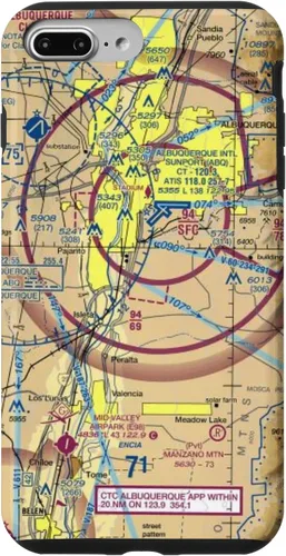 Vista 12 de Albuquerque (ABQ) Sectional Chart - Aviation Case for iPhone 17