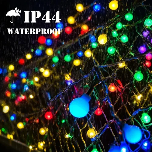 Vista 4 de LiuZpatial Luces de Navidad Inteligentes de Globo para Interiores, 33 pies 100 Luces de Hadas LED de Globo Enchufables, Aplicación y Control Remoto