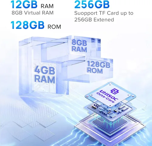 Vista 2 de Teléfonos Celulares Ulefone Desbloqueados, Note 16 Pro 12GB + 128GB, 8-Core, Pantalla HD+ de 6.52" Smartphone Desbloqueado, Android 13, 50MP + 8MP