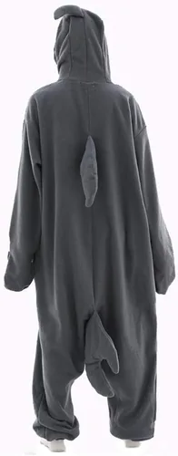 Vista 3 de Pijama mameluco de tiburón para mujer, disfraz de tiburón